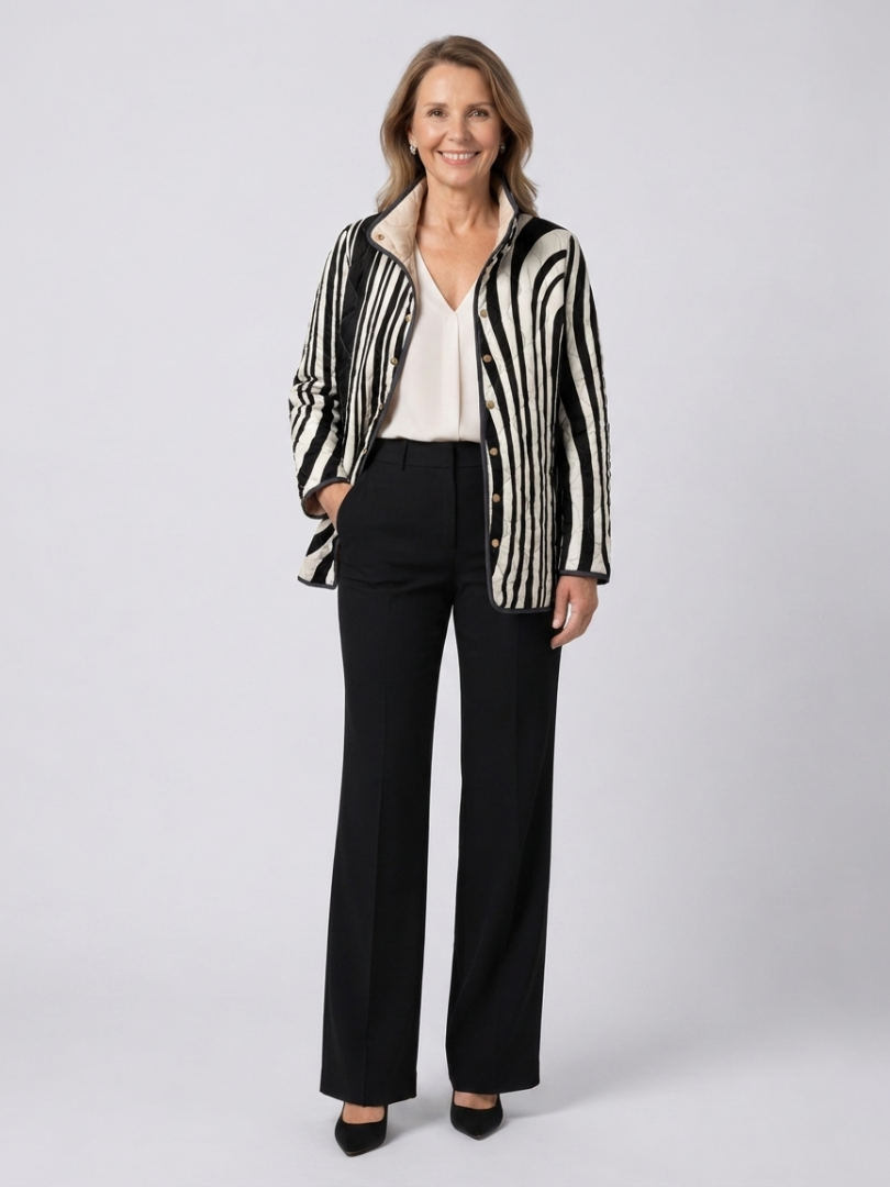 DELACROIX | Quilted Zebra Graphic Jacket Sylvie