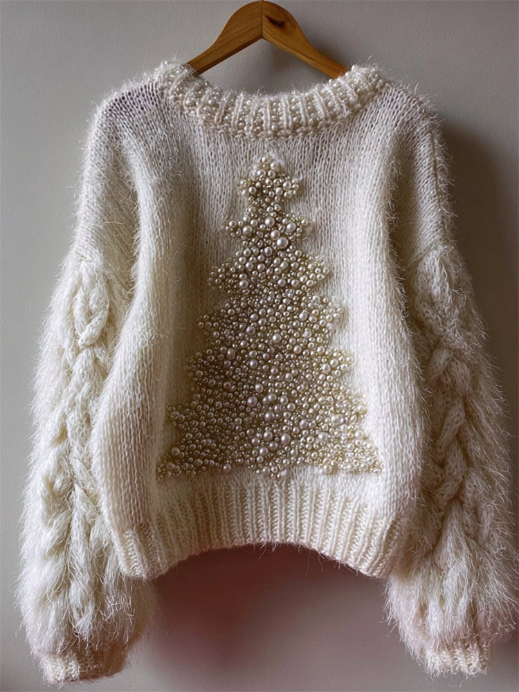 Women's Printed Crew Neck Knit Jumper - image 1