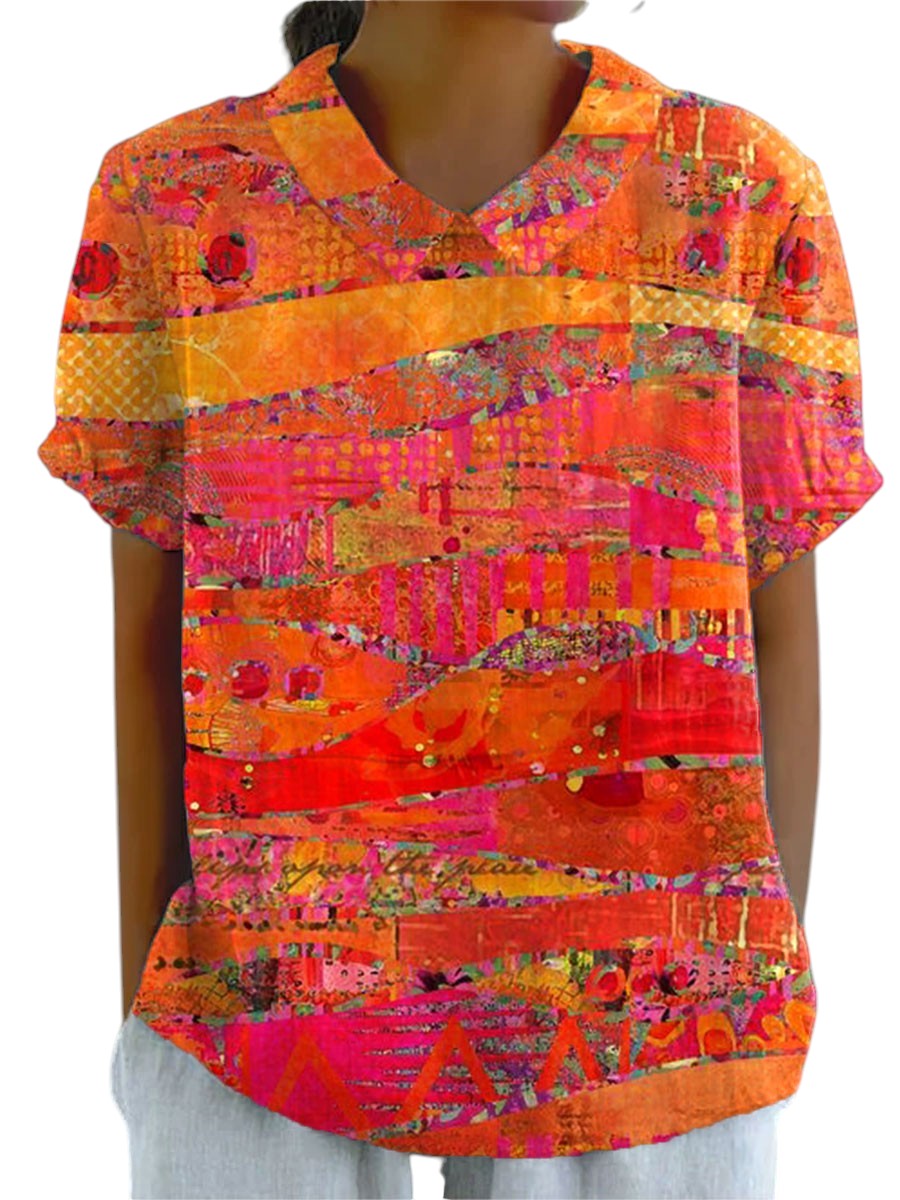 MARA | ABSTRACT PRINTED T-SHIRT