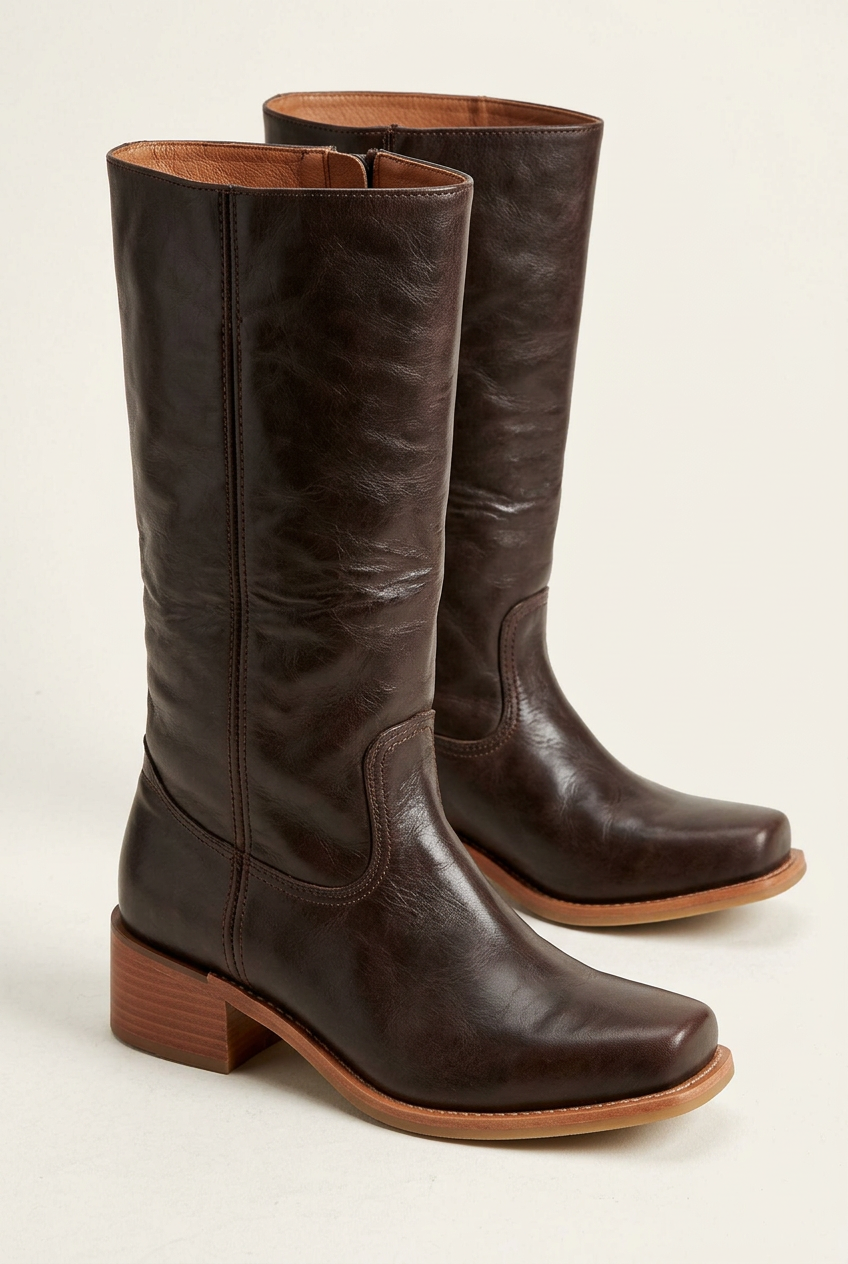 Women's Mid-Calf Boots with Block Heel - image 11