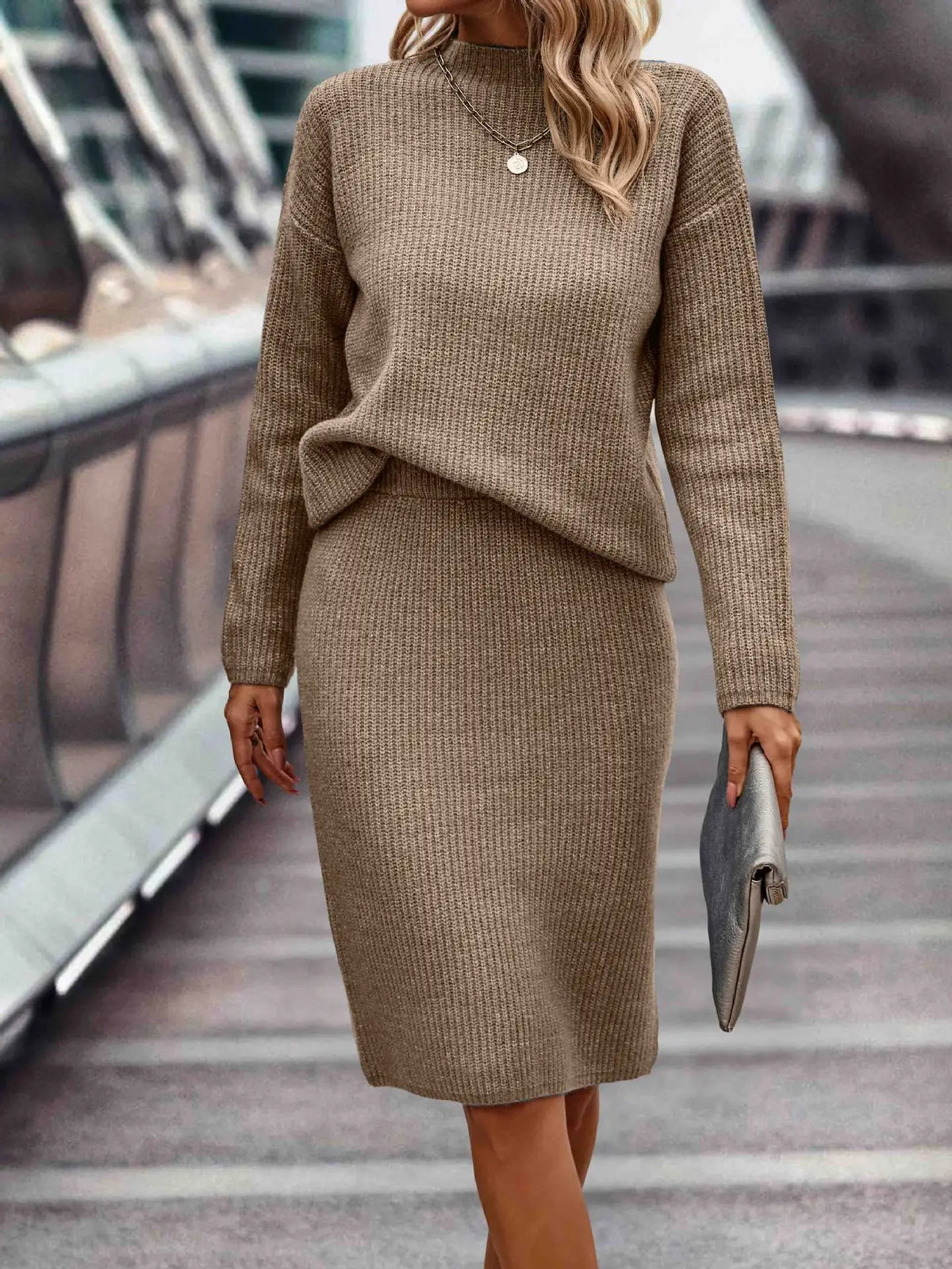 Women's Knit Jumper and Skirt Two-Piece Co-ord Set - image 8