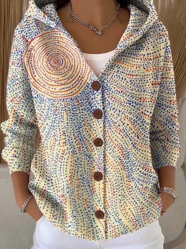 Paloma | Printed Knit Jacket with Hood