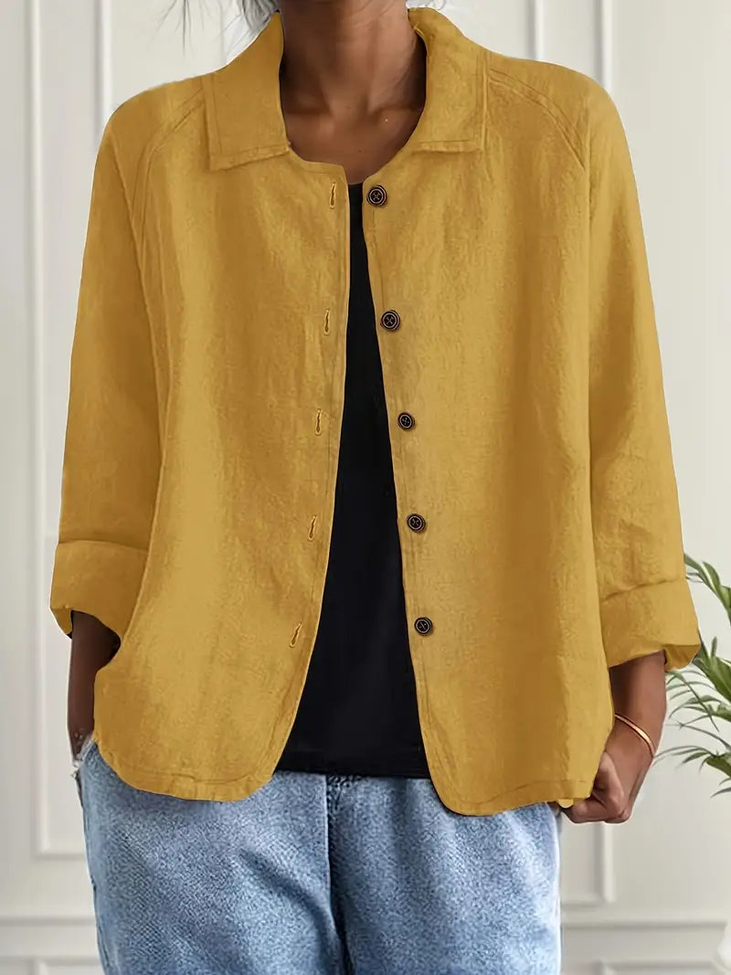 Women's Classic Shirt Style Layering Top - image 14