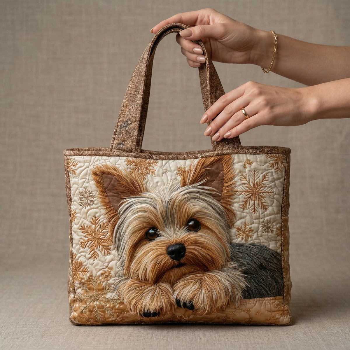 Handcrafted Tote Bag - Adorable Yorkshire