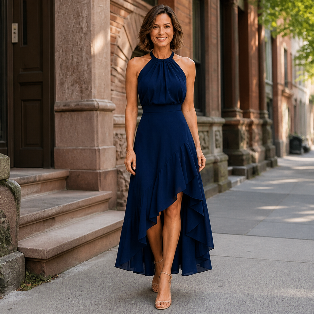 Chloe | Halter Ruffle Hem