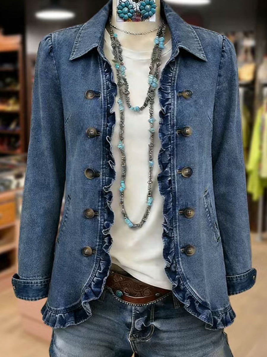 Maisie | Ruffled Trim Jacket