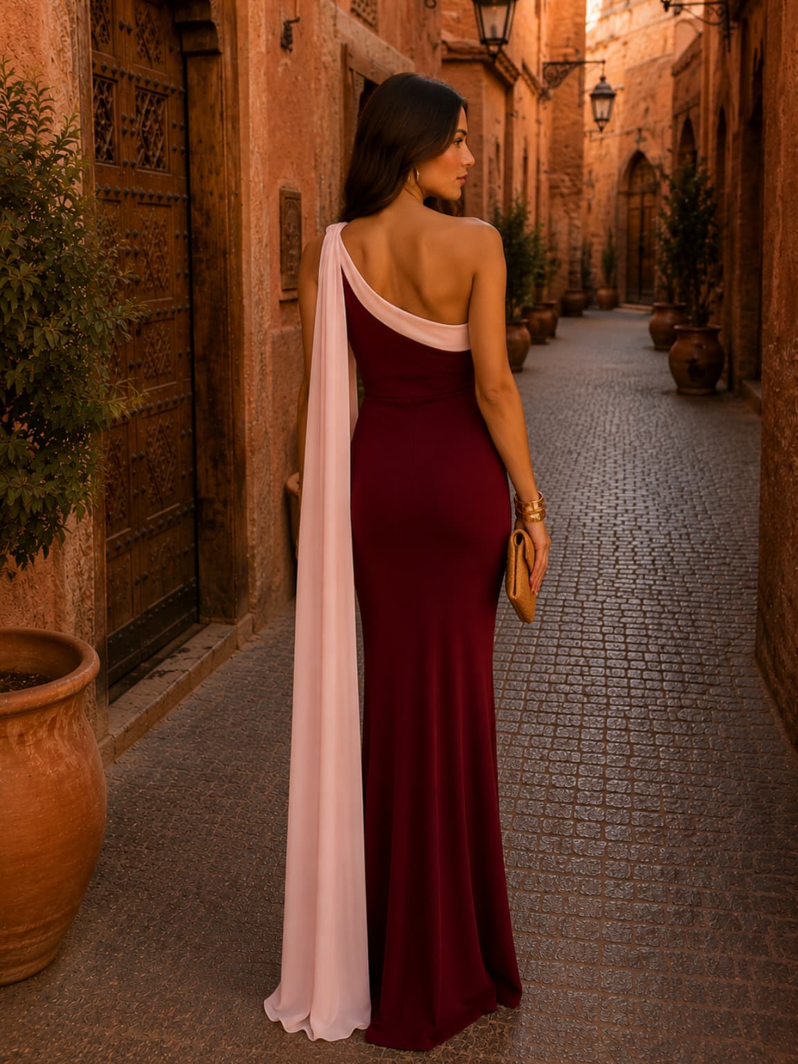 Giulia™ | Vivian-Style Dress in Bordeaux