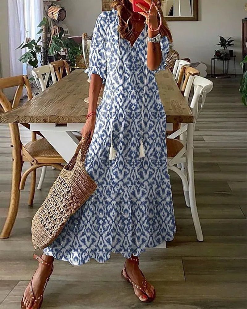 Luna | Relaxed Boho Style Midi Dress