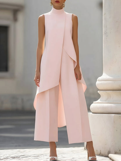 Imogen | Sculpted High-Neck Wide-Leg Jumpsuit for Women