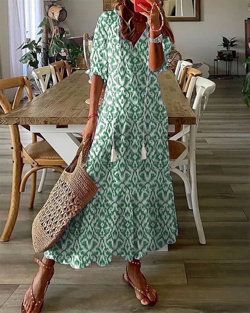 Luna | Relaxed Boho Style Midi Dress