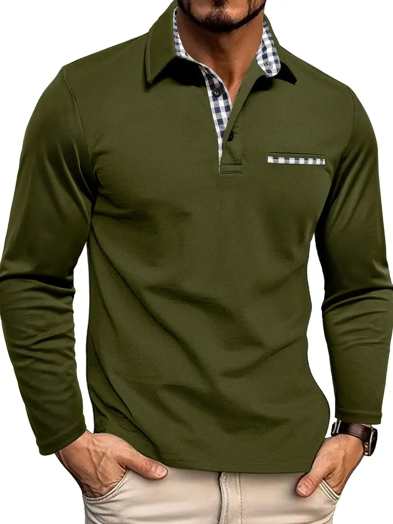 Men's Long Sleeve Polo Shirt - image 3