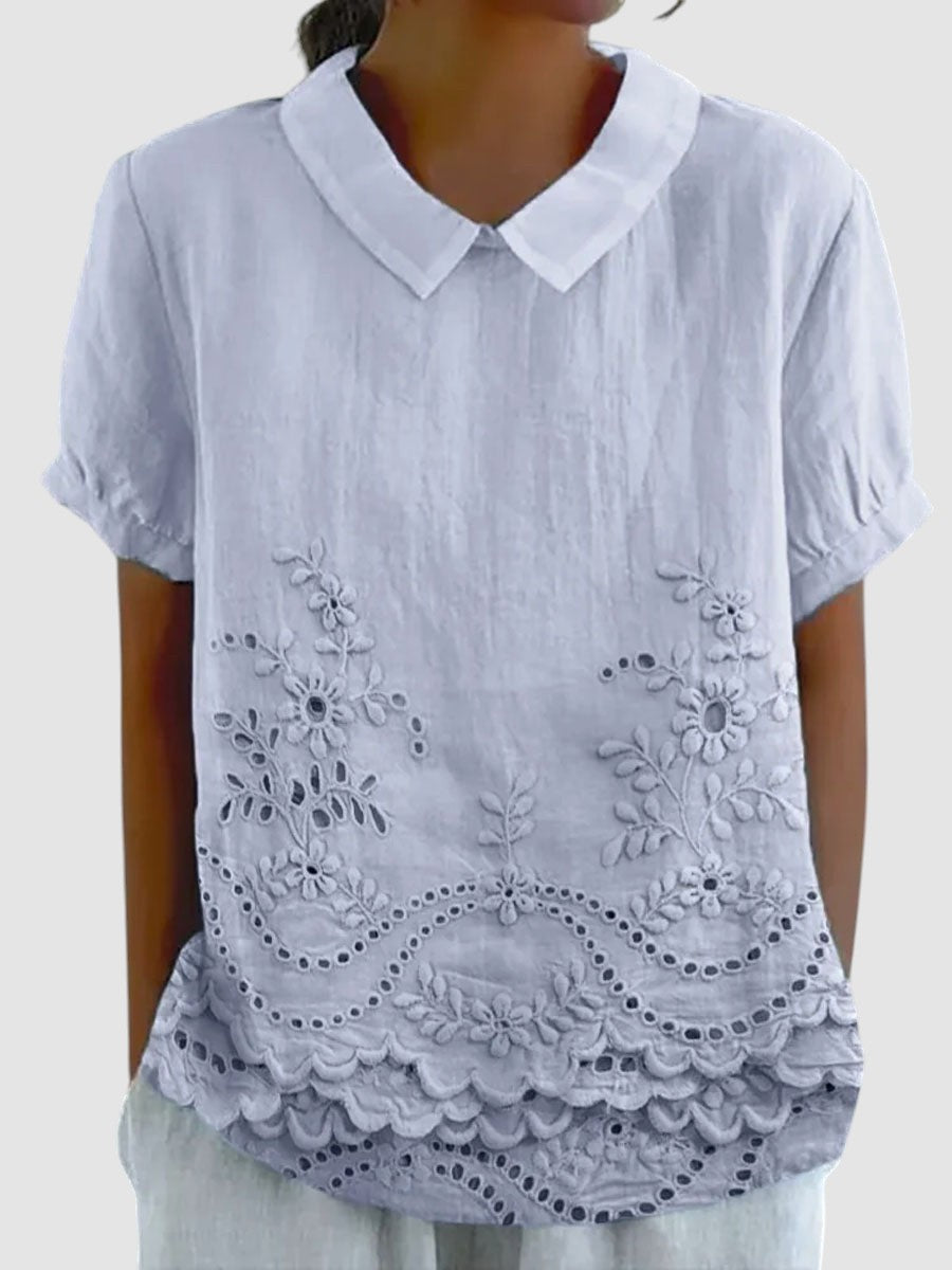 LILA | FLORAL EMBROIDED T-SHIRT