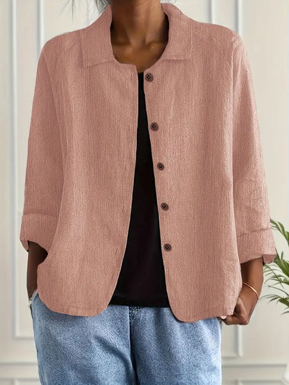 Women's Classic Shirt Style Layering Top - image 6