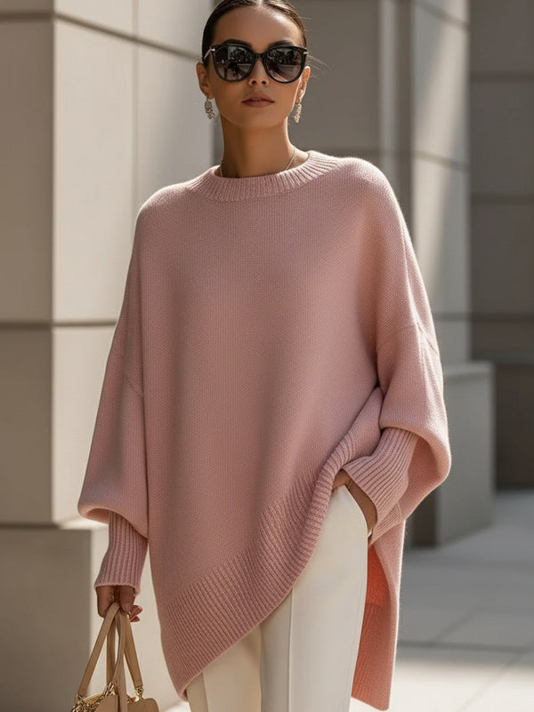 Women's Jumper with Asymmetrical Hem - image 1