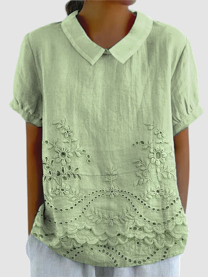 LILA | FLORAL EMBROIDED T-SHIRT