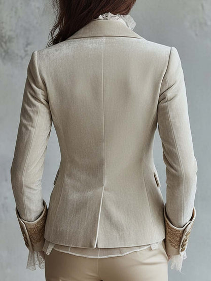 Constance | Ivory Blazer Tailored Embroidery