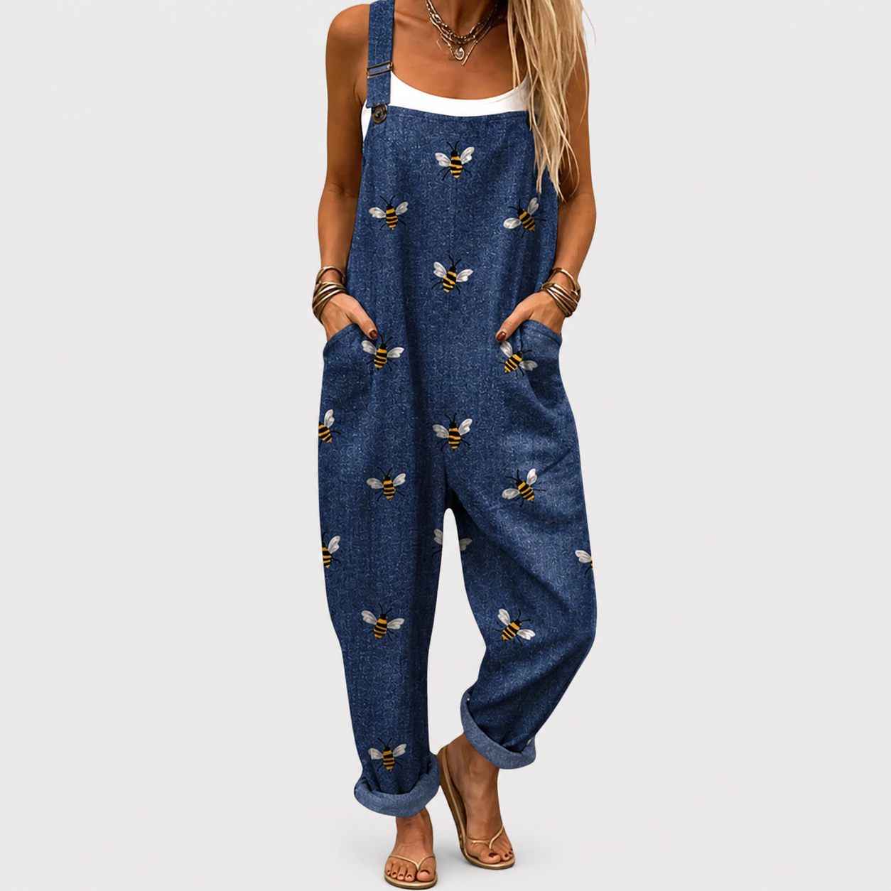 Comfortable Printed Dungarees
