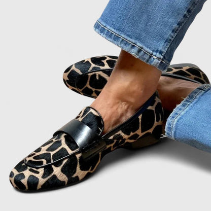CLYANNE - Animal-Print Trim Loafers