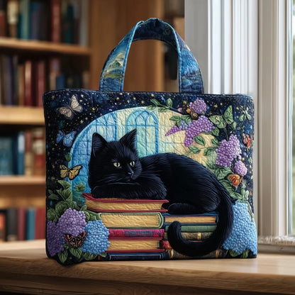 Craft Bag - Black Cat on Books