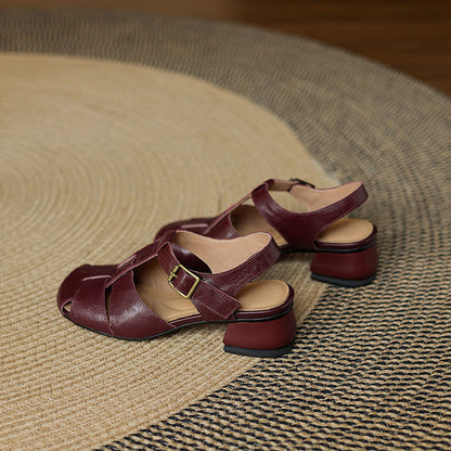 Esme | Woven Block-Heel Sandals