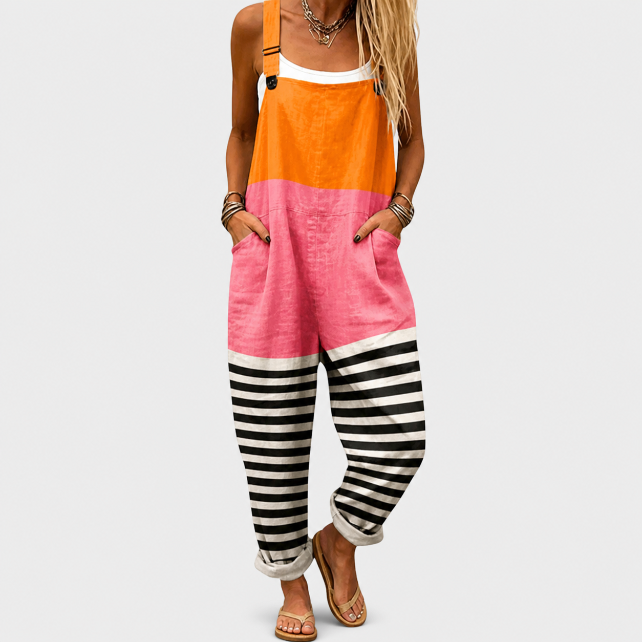 Comfortable Printed Dungarees