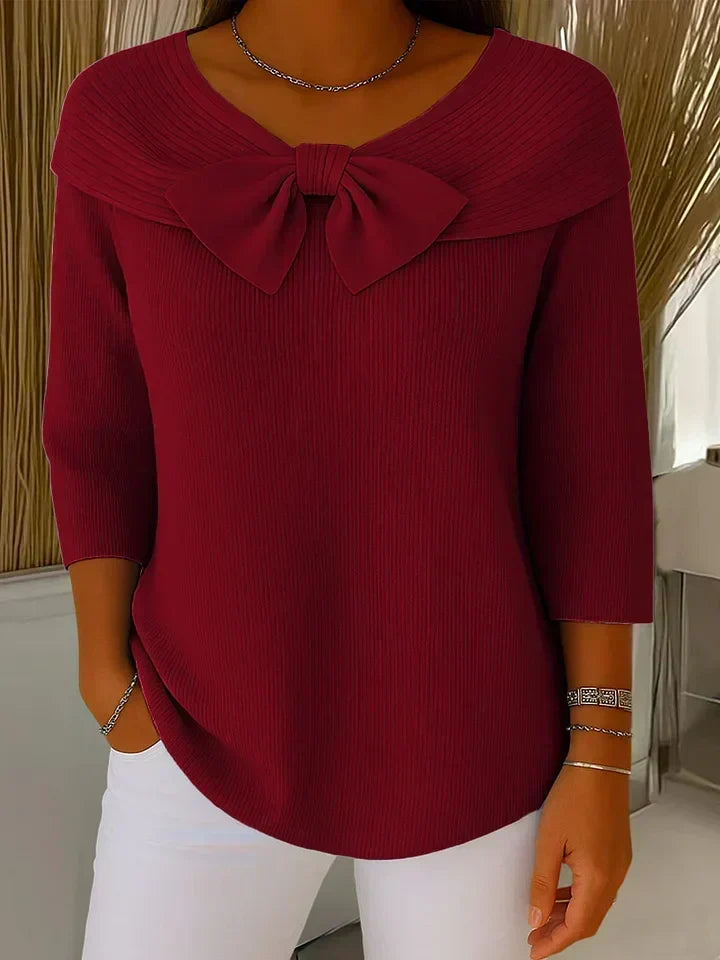Trinidad | Jersey with Bow and Round Neck