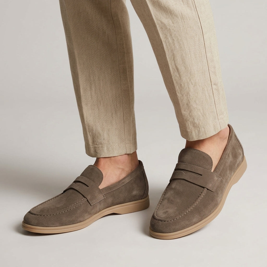 Men's Suede Look Slip-On Loafers - image 1