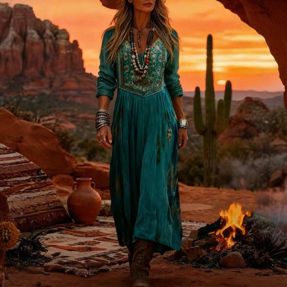 Rhiannon | Bohemian Flowing Maxi Dress