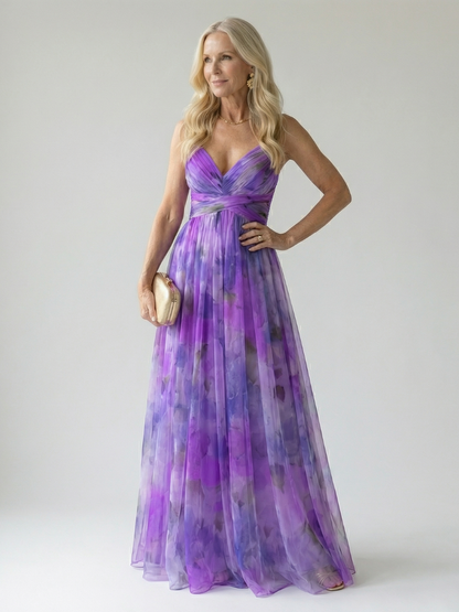 Élise | Maxi Wrap Dress with Ombre Shades