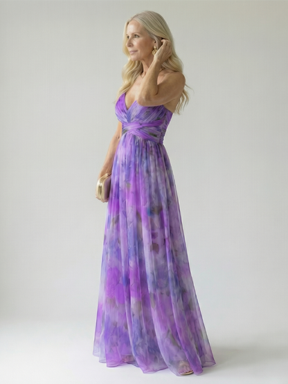 Élise | Maxi Wrap Dress with Ombre Shades