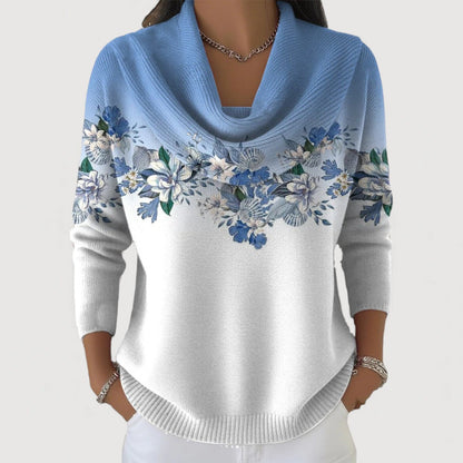 Alba | Floral Jumper with Roll Neck
