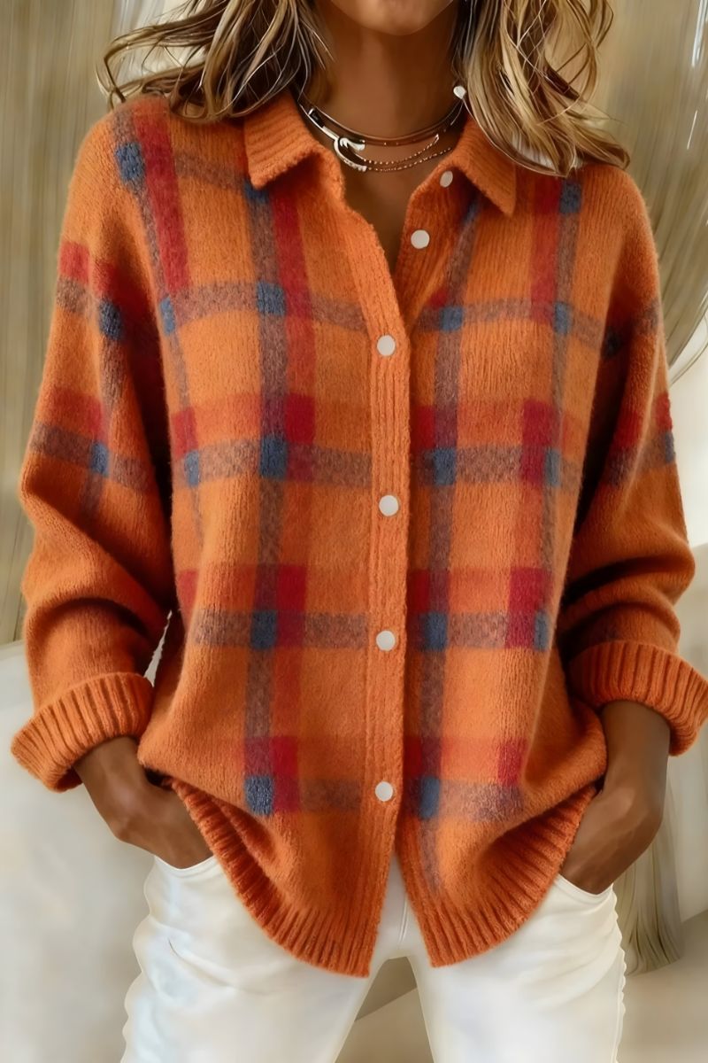 Candela | Checked Knit Jacket