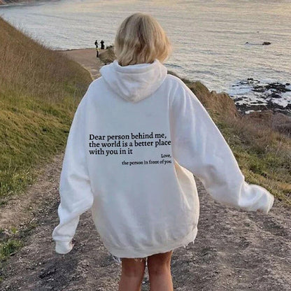 Women's 'Dear Person Behind Me' Slogan Hoodie - image 2