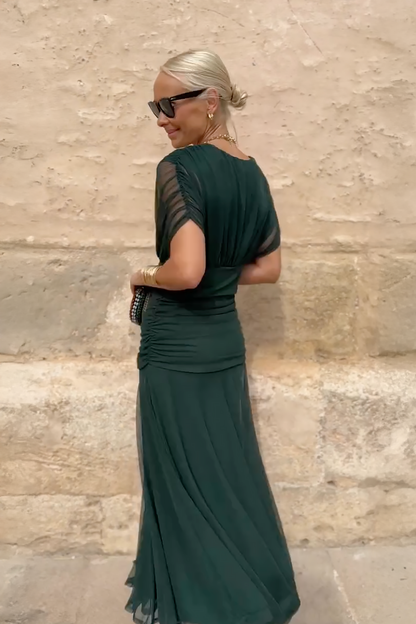 Luisa | Elegant Long Party Dress with V-Neck