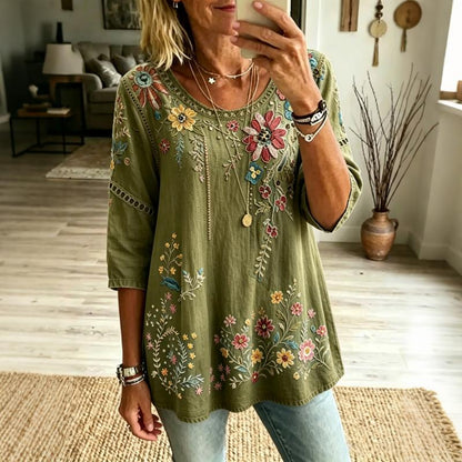OLIVIA™ - Floral Print Relaxed Blouse