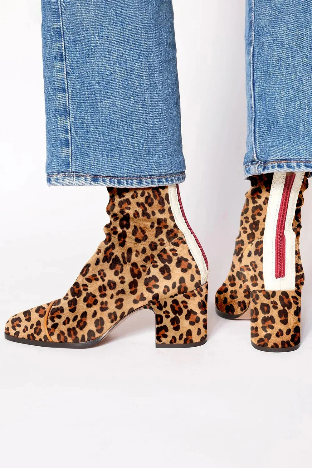 Women's Square Toe Ankle Boots with Block Heel - image 4