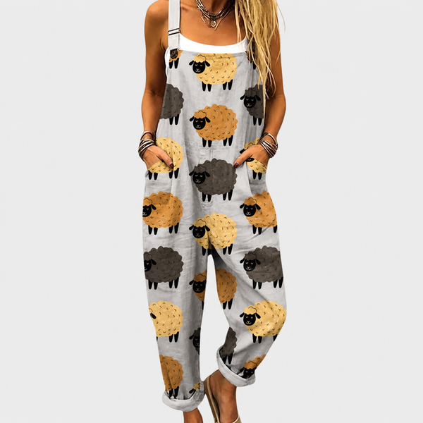 Comfortable Printed Dungarees