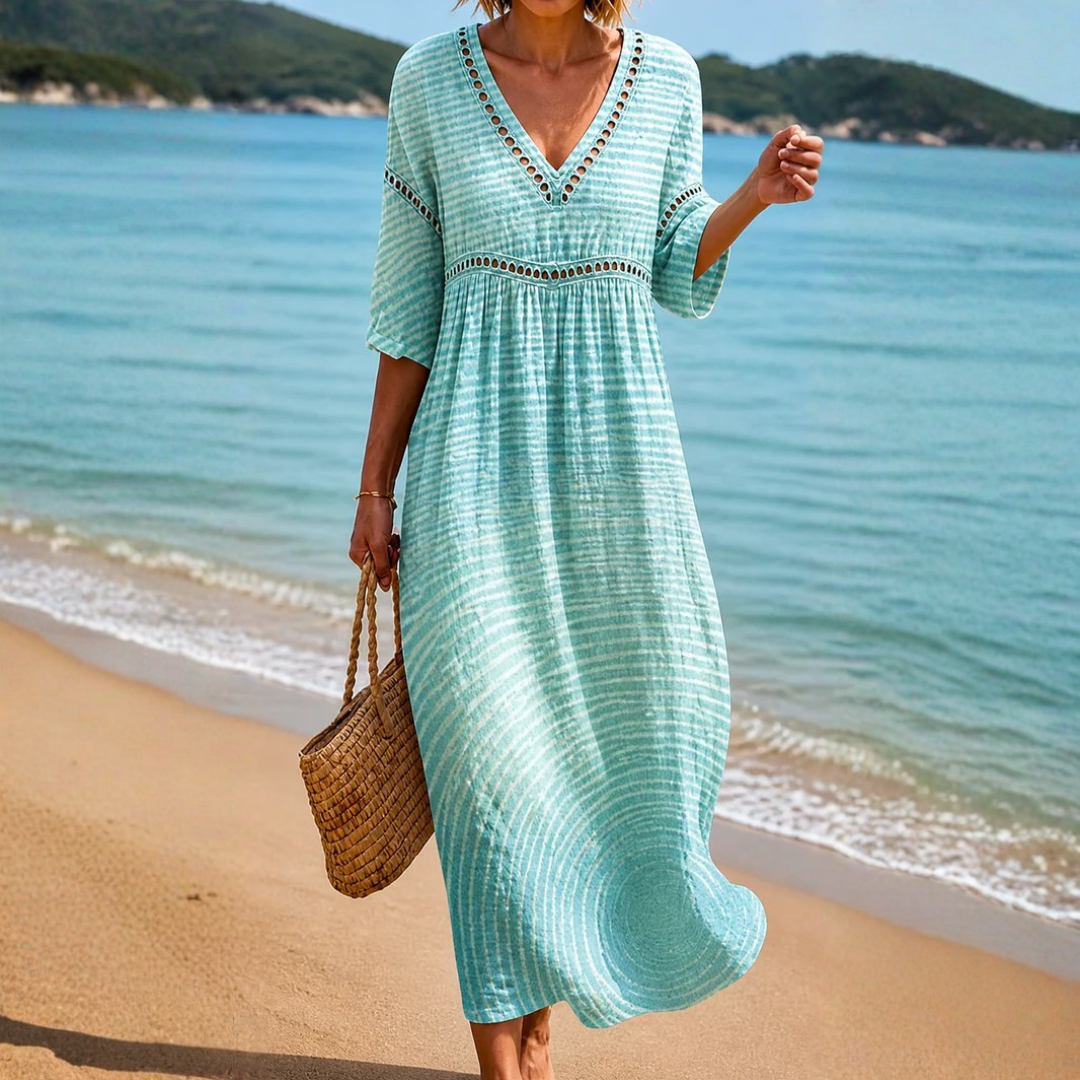 Soft Blue Midi Dress