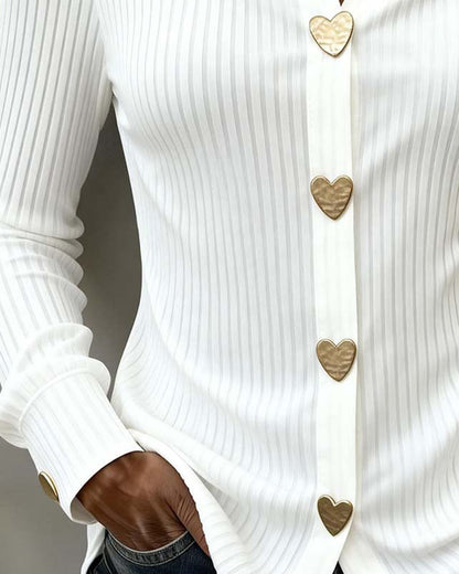 AMORE | HEART SHAPED BUTTON-UP SHIRT