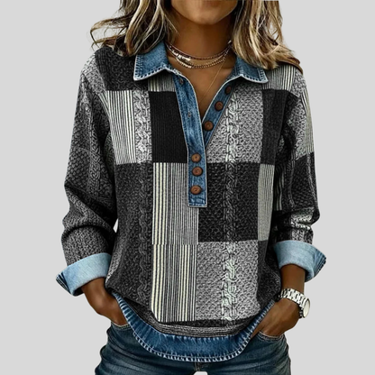 Meridell™ | Colourblock Print Sweatshirt