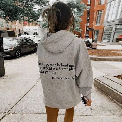 Women's 'Dear Person Behind Me' Slogan Hoodie - image 4