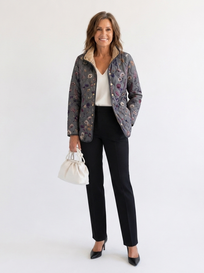 DELACROIX | Quilted Jacket with Dried Flowers Nathalie