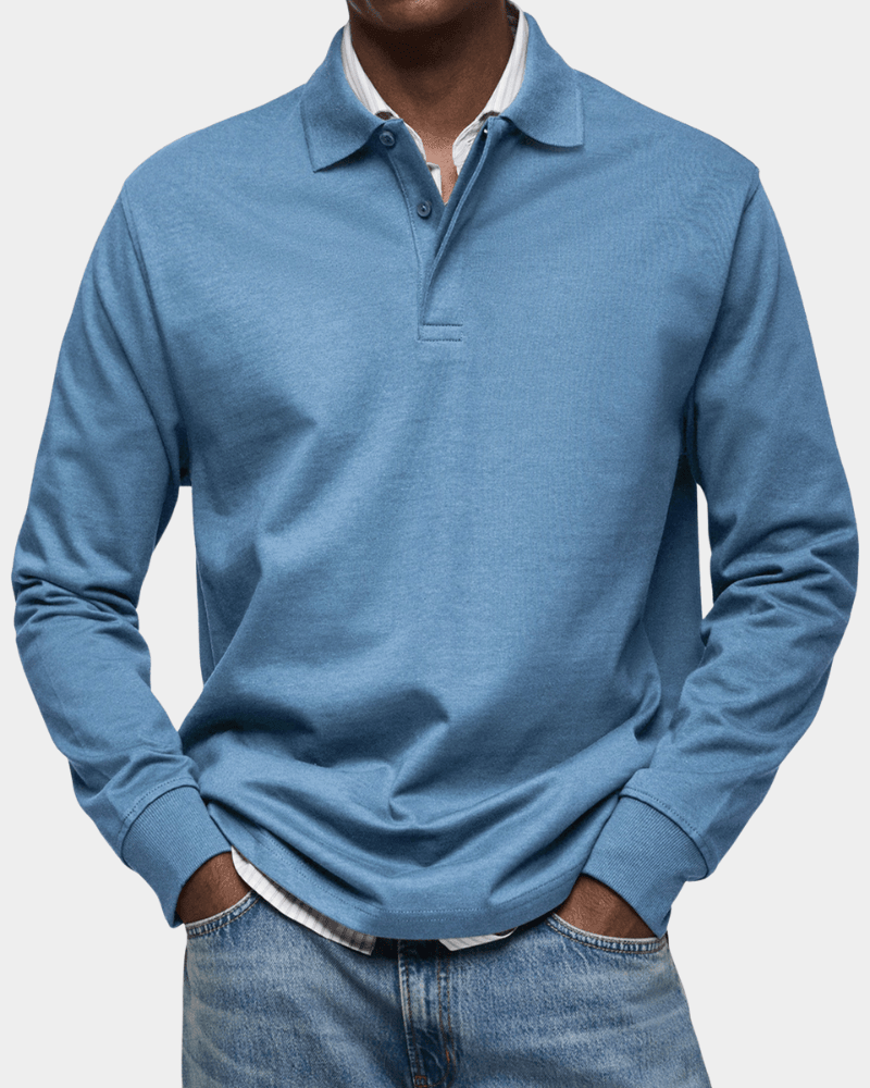 Men's Textured Knit Polo Shirt - image 1