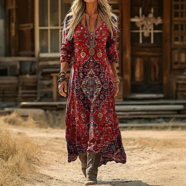 Ramona | Bohemian Ankle-Length Dress