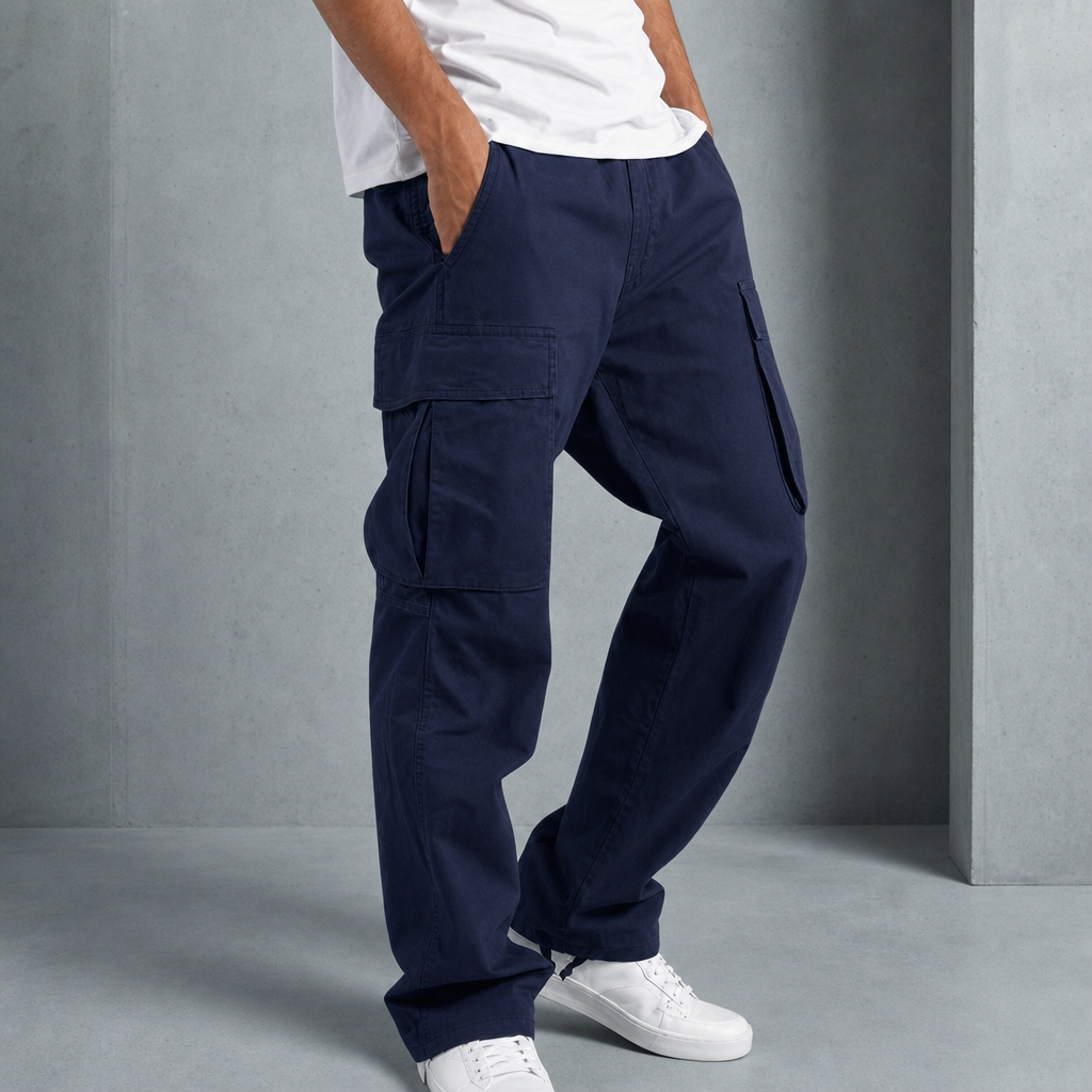 Men's Relaxed Fit Cargo Trousers - image 4