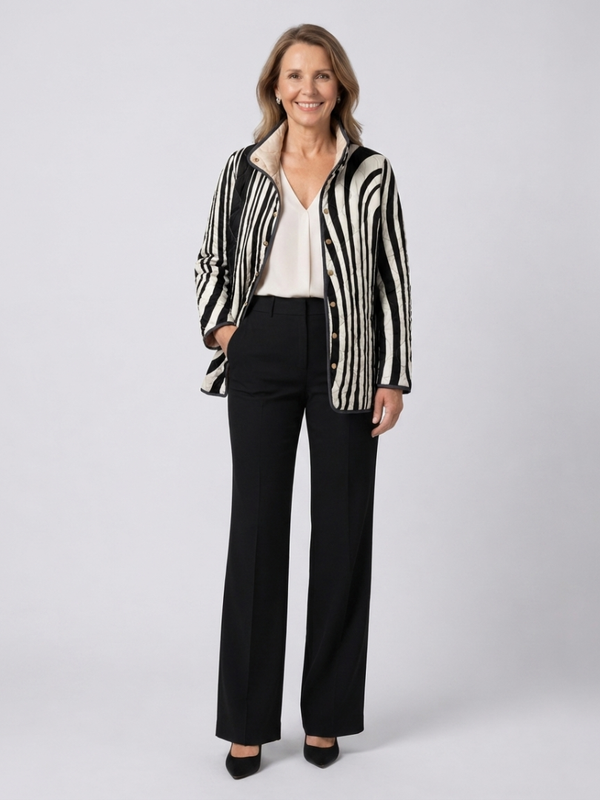 DELACROIX | Quilted Zebra Graphic Jacket Sylvie