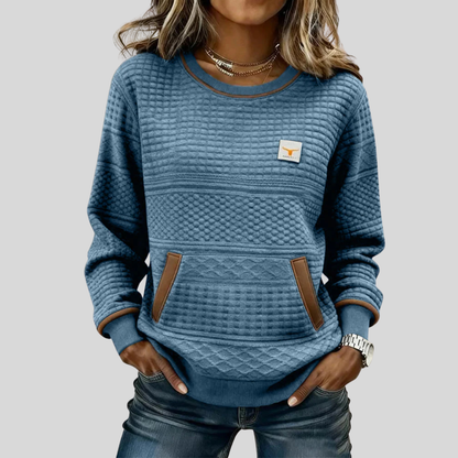 Noelle™ | Crew Neck Colourblock Sweatshirt