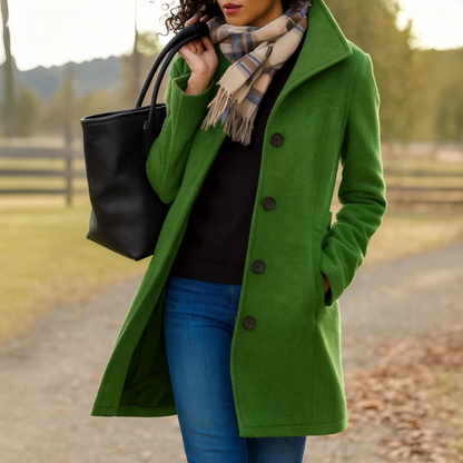 Women's Long Button-Front Winter Coat - image 3