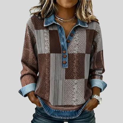Meridell™ | Colourblock Print Sweatshirt