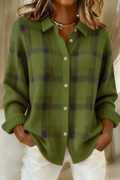 Candela | Checked Knit Jacket